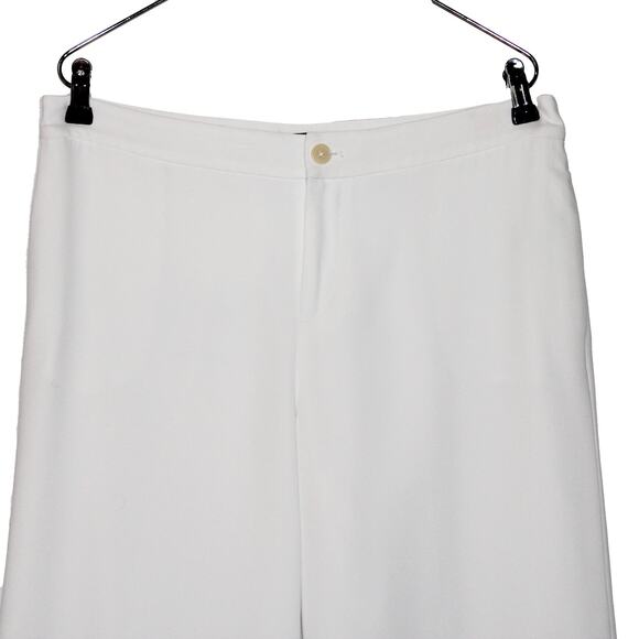 Ralph Lauren White Wide Leg Trouser Pants Size 12P - Picture 2 of 4